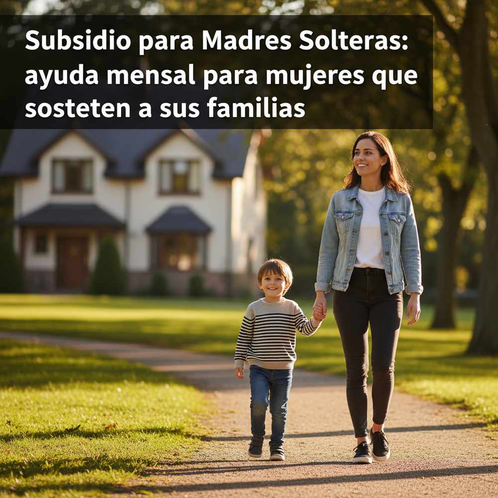 Subsidio para Madres Solteras: ayuda mensual para mujeres que sostienen a sus familias.
